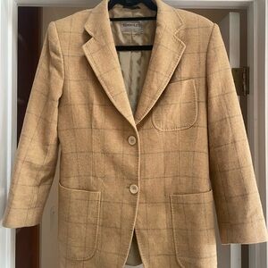 Tombolini Women's Beige Checkered Blazer